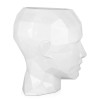 VPE5550PW - Vaso testa di donna sfaccettata grande bianco