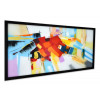 WA011BA - Quadro Astratto multicolore su fondo tenue su plexiglas