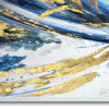 WF041X1 - Dipinto flussi azzurro oro