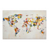 WF050X1 - Mappa terrestre vintage multicolore
