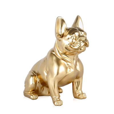 D4040EG - Bulldog francese seduto statua in resina