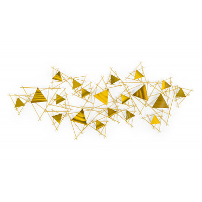 Scultura in metallo da parete composizione di triangoli