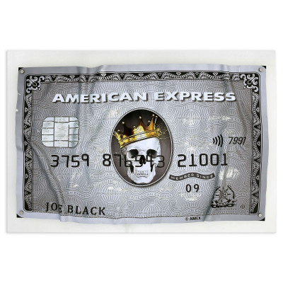 WD007X1 - Quadro Carta American Express Teschio 