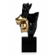 C2050EGB - Black and gold Amazon bust