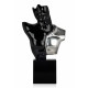 C3255RSB - Black and Silver Warrior Bust
