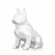 D3024PW - Low Poly sitting bulldog small