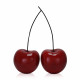 D4456PN - Double cherries, in bordeaux lacquered resin