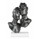 D5740EA - Lovers Resin Sculpture with Metallised Effect