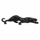 TS10030CBB - Glass black Panther decorated sculpture