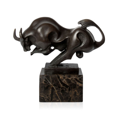 AL450 - Small Bull bronze sculpture