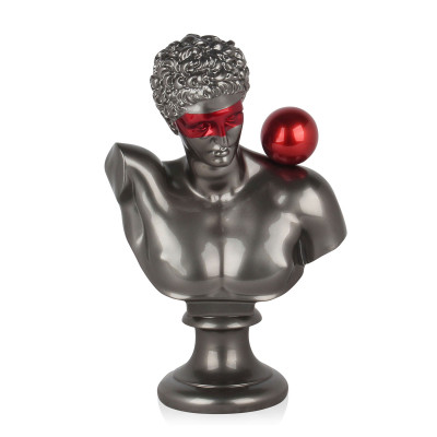 D3524EAER - Greek bust with sphere