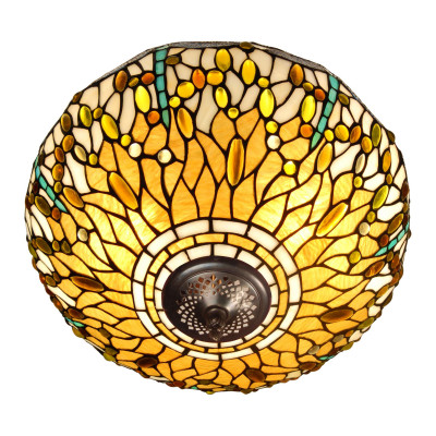 PD16511 - Yellow dragonfly ceiling light fixture