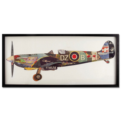 SA001A1 - Vintage Airplane collage painting