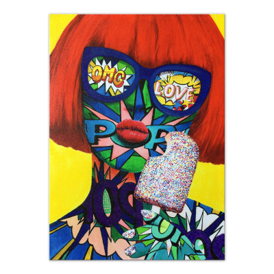 SA003X1 - Painting Face woman Pop Art 2 