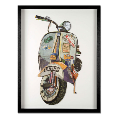 SA038A1 - Vespa scooter collage painting