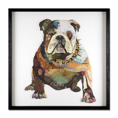 SA056A1 - English bulldog collage painting