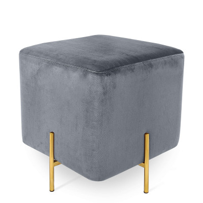 SCH005B - Cold - grey Luxury series Cube - shaped Stool