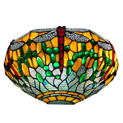 WD12123 - Yellow and green dragonfly wall lamp