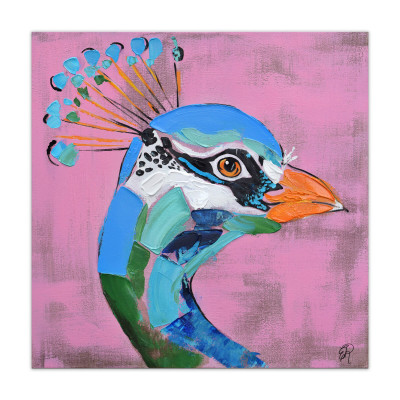 WF016X1 - Painting of a Peacock