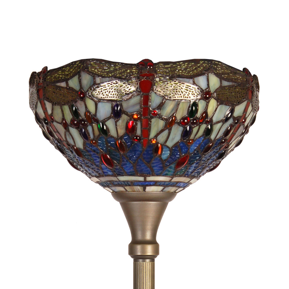 FA13244 - Light Blue and Yellow Dragonfly Floor Lamp