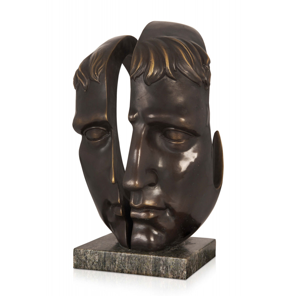 SA477 - Surrealist Head bronze sculpture