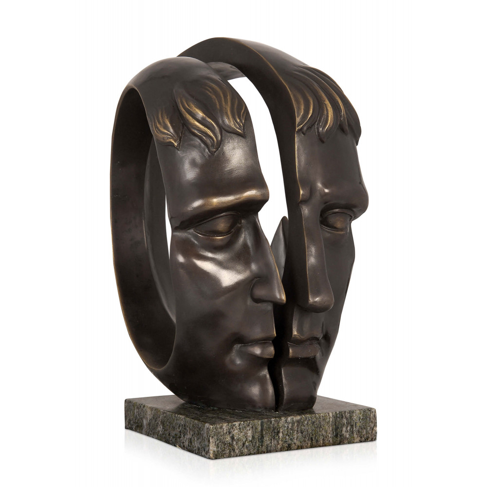 SA477 - Surrealist Head bronze sculpture