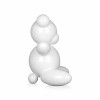 Profilo di scultura moderna a forma di palloncino bianco modellato a orsetto