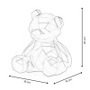 D2019AP - Small Pearlescent Pink Multi - faceted Teddy Bear