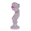 D3521X2 - Resin sculpture Greek bust with sphere pink