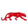 Profilo di una pantera in resina laccata di colore rosso con sfaccettature