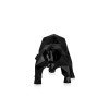 Il profilo di un toro riprodotto in forma sfaccettata in questa statua realizzata in resina nera