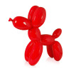 Profilo di una statua in resina rossa laccata raffigurante un palloncino a forma di cane