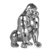 Profilo di un orango in una statua di resina color argento