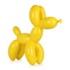 Statuetta moderna con rivestimento giallo lucido raffigurante un palloncino a forma di cane
