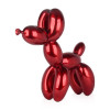 Vista di tre quarti di oggetto d'arte raffigurante palloncino rosso effetto specchio a forma di cane