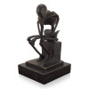 EP998 - Bronze Thinker Skeleton sculpture