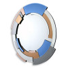 HM030A8080 - Round Abstract Wall Mirror with Circular Bands