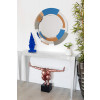 HM030A8080 - Round Abstract Wall Mirror with Circular Bands