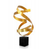 MS002A - Gold coloured band composition metal sculpture