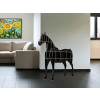NE011FB - Black horse piece of furniture
