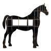 NE011FB - Black horse piece of furniture