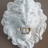 PE4937SWEG - Resin sculpture Lion head white