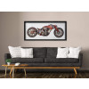 SA009A1 - Red motorcycle collage painting