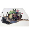 SA051A1 - Snail with flowers collage painting