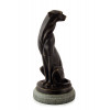 SA295 - Sitting jaguar bronze sculpture