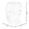 SBL3937EA - Lamp Low poly man's head anthracite