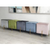 SCH005A - Pearl - grey Luxury series Cube - shaped Stool