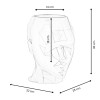 VPE3632PW - Low poly woman's head vase