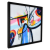 WA003BA - Abstract painting on Plexiglass with square shape