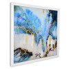 WA005WA - Abstract Painting on Light blue, Gold and Grey Plexiglass